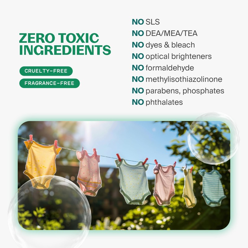 Fuwa3e All Free And Clear Laundry Detergent, Natural Pineapple Enzyme