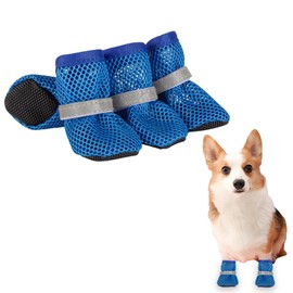 Zapatos Transpirables de Verano para Perros Pequeños, Botas de Malla Transpirable para el Pavimento Caliente del Verano, Protectores de Patas Reflecta