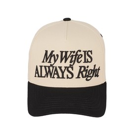My Wife is Always Right Embroidered Two Tone Baseball Trucker Cap Snapback