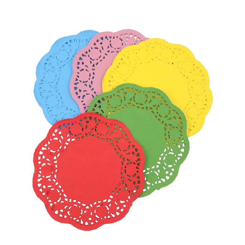 Craftplay Doilies | Assorted colours | Pack of 120 |