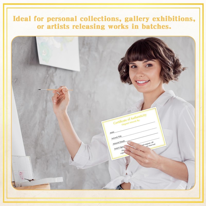 24 Pieces Certificate of Authenticity Premium Certificates Ideal for Valuations