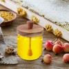 Honey Pot Honey Jar with Dipper Glass Jars for Kitchen