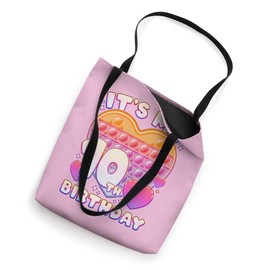 Pop-it Birthday Girl 10 years old, Push it Pop Fidget Bubble Tote Bag