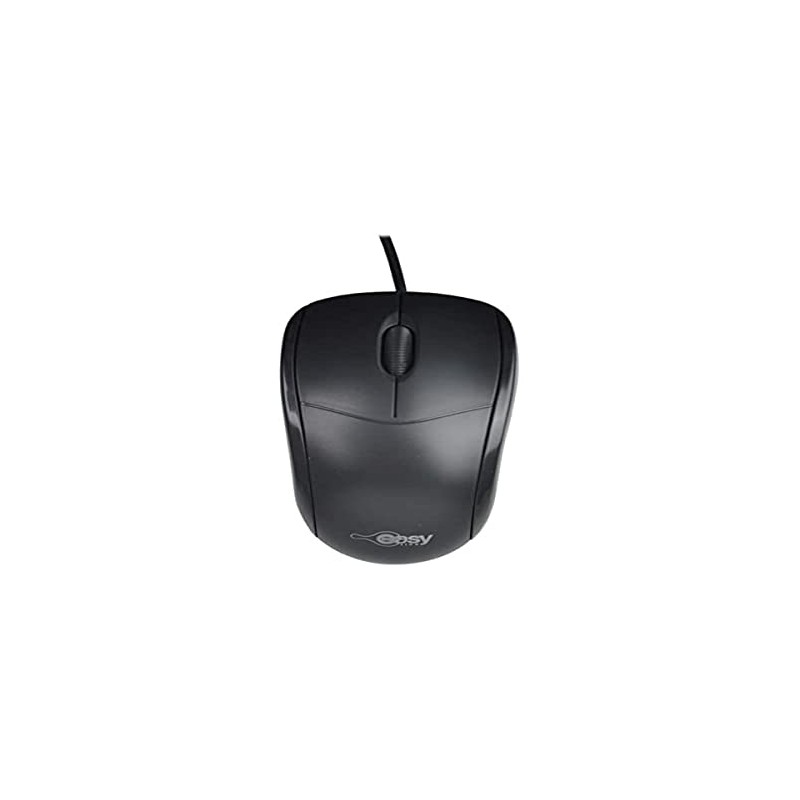 EASY LINE Moumst1430 Mouse, Negro, Óptico, 1200 Dpi