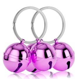 DearKeeps Dog Collar Bells, 2 Pack Extra Loud Dog & Cat Bells for Tracking & Safety, Stainless Steel Pet Tracker Training Bells for Small Medium Large Dogs & Cats (Purple)