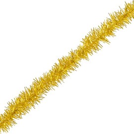 Mandala Crafts - Guirnalda de oropel dorada de 30 pies de lámina metálica fina con purpurina para árbol de Navidad, fiesta, decoración de boda y decoraciones navideñas