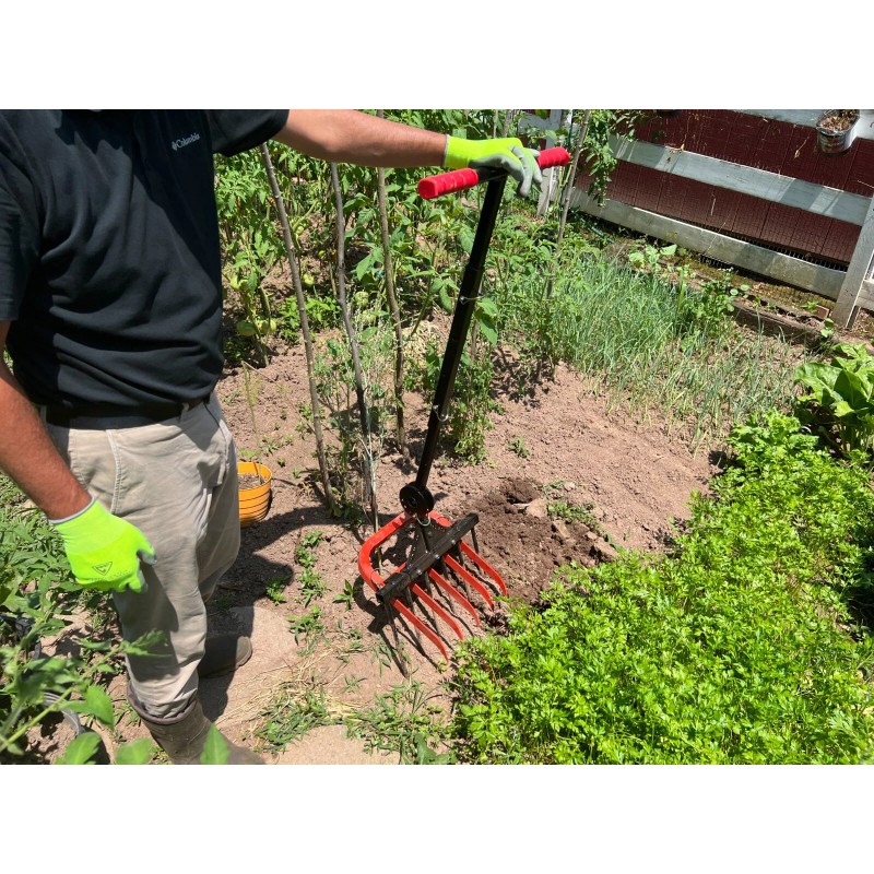 AGRICAS Broadfork for Gardening - Portable and Ergonomic 6+5 Sharp
