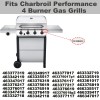 Grillflame 463347017 463342119 Replacement Parts for Charbroil Performance 4 Burner