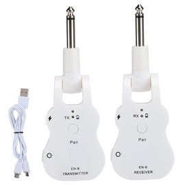 2.4G USB Wireless High end Guitar System Pickup with Built in Rechargeable Battery(White )