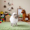 White Hand Woven Cute Felt Sheep Figurine, Home Living Room