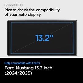 Spigen Tempered Glass Screen Protector [GlasTR Slim] designed for Ford Mustang (2024/2025) 13.2 inch Dashboard Touchscreen - Crystal Clear