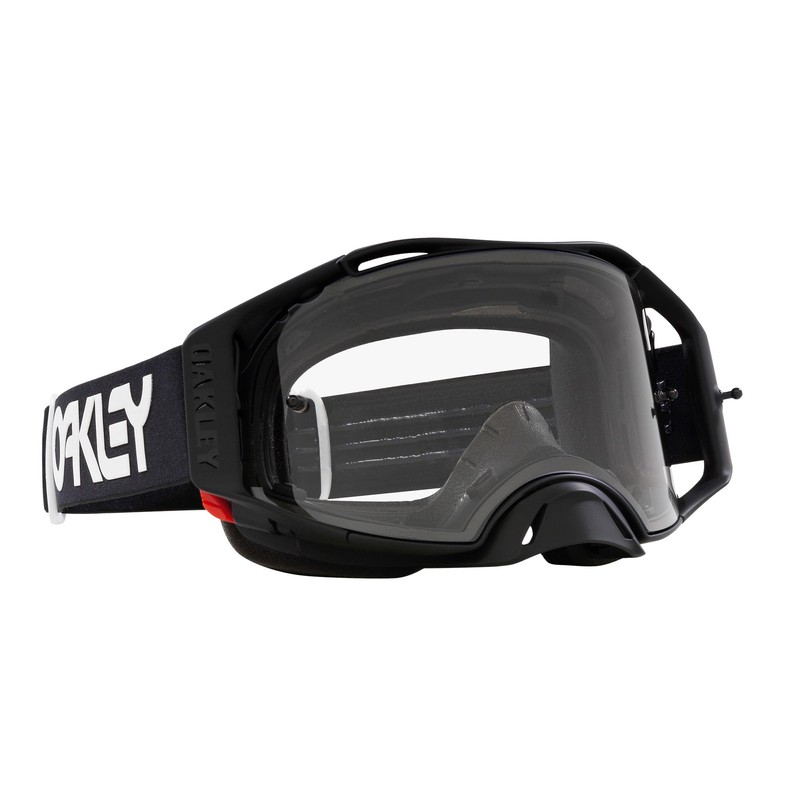 Oakley Airbrake MX Goggles, Black White B1B w Clear
