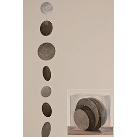 Boltze Hänger, Girlande Capiz Country in grau aus Perlmutt, Länge ca. 180 cm