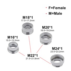 SUPERTOOL Faucet Adaptor Purifier Adapter Aerator Connector Water-Saving Metal Female 24-22mm Tap Adapter(1Pcs)