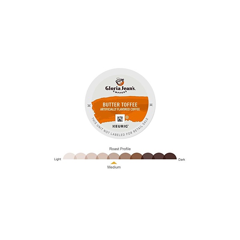 Gloria Jean's Coffees Butter Toffee, Single-Serve Keurig K-Cup Pods, Flavored