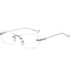 88flix Rimless Glasses, Korea, Blue Light Cut, Unisex, For PC
