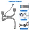 Double Kitchen Sinks Drain Pipe Kit, Expandable All In One