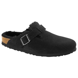 BIRKENSTOCK New Unisex Boston Fur Clog Black Suede 38 R