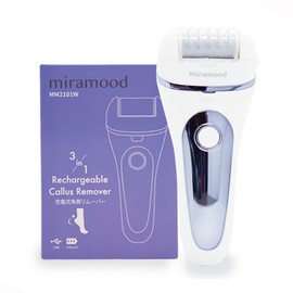Miramood Heel Sharpener, Exfoliating Remover, Heel Care, Supervised by Manicurist x Heel Exfoliating x USB Charging x LED x Light Included x Roller x 3 Types x Electric Exfoliating Remover (Violet)