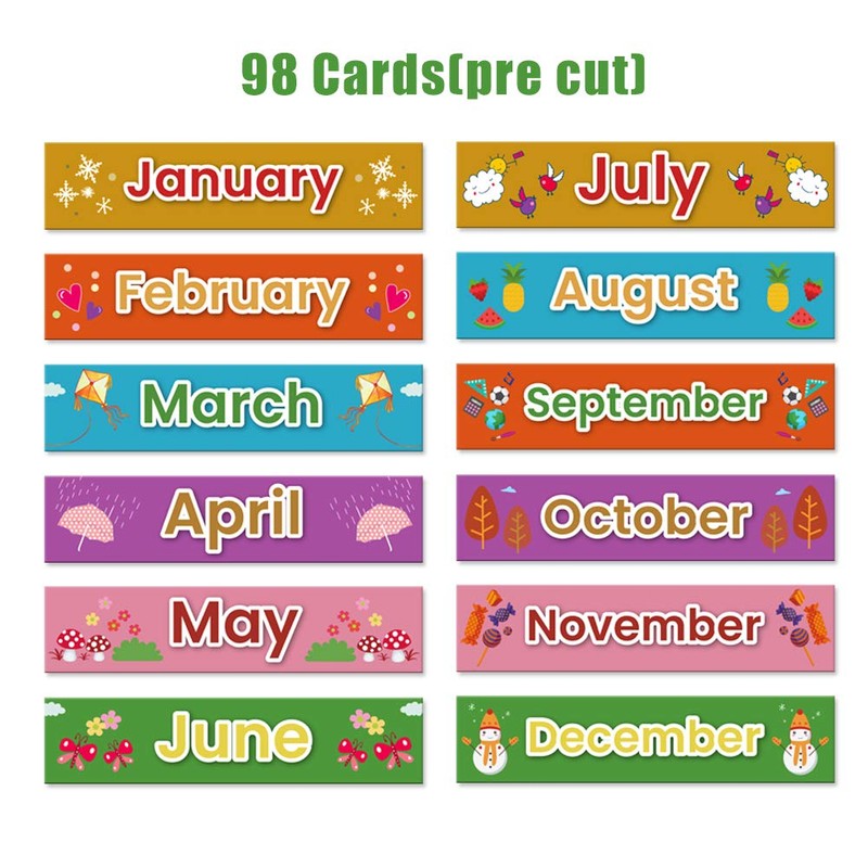 Weekly Calendar with Weather Pocket Chart Elementary for Classroom Home,98