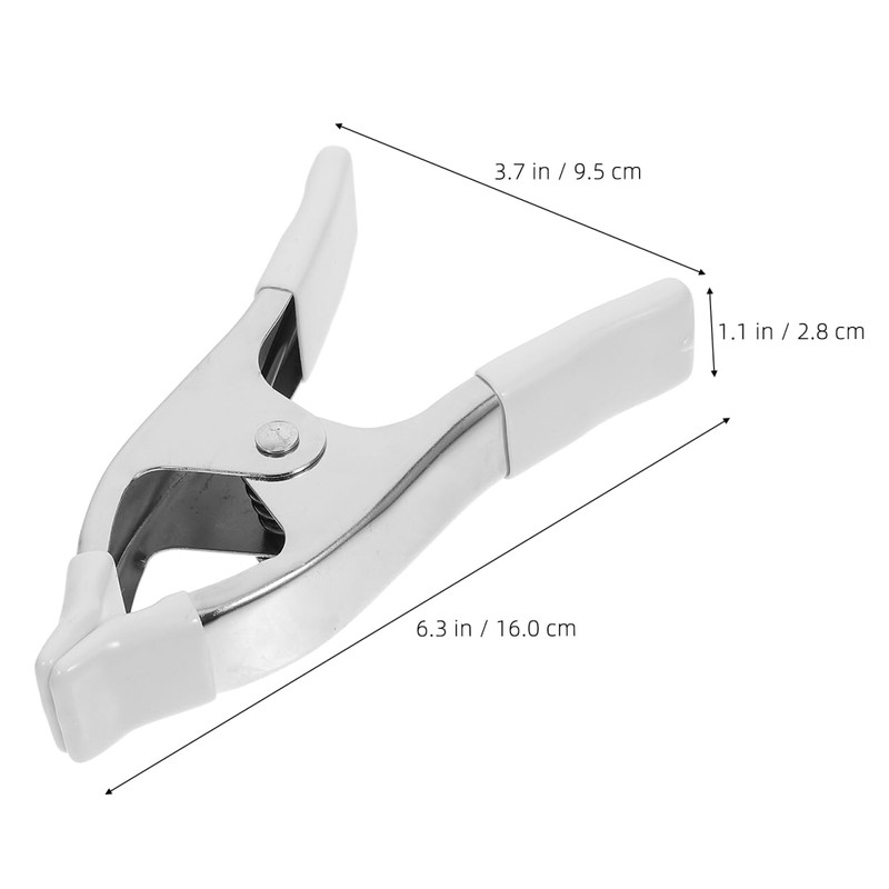 HOMSFOU 6 Nickel Plated Heavy Duty A-Frame Spring Clamp for