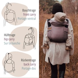 Hoppediz Bondolino b.pure Design Baby Carrier All Black