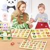 edutree Wooden Peg Puzzles for Toddlers 2-4, 6 Pack Educational