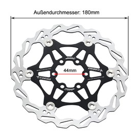 Bynccea 160 mm 180 mm Bicycle Floating Brake Disc with 6 Screws for Mountain Road Bike BMX MTB