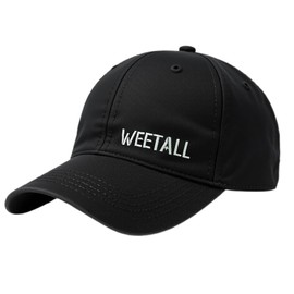 WEETALL Unisex Black Baseball Cap: Lightweight Adjustable Hat with Breathable Fabric, Ideal for Running, Hiking & Daily Wear