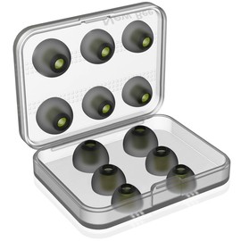 [6 Pairs] Earphone Tips New Bee 12pcs Premium Earbud (Green-Black)