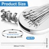 500 Pcs Metal Zip Ties 11.8 Inch Heavy Duty 304