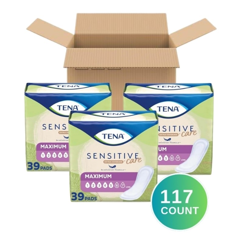 TENA Sensitive Care Incontinence Pads for Women, Bladder Control &