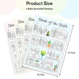 Calkkrer Set of 4 Bible Stickers, Writeable Stickers, Ideal for Christian Gifts and Bible Accessories, Inspirational Decoration for Bible Journaling