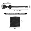 Cretty-Meet Adjustable Bowtie and Pocket Square Set Men Bowtie and
