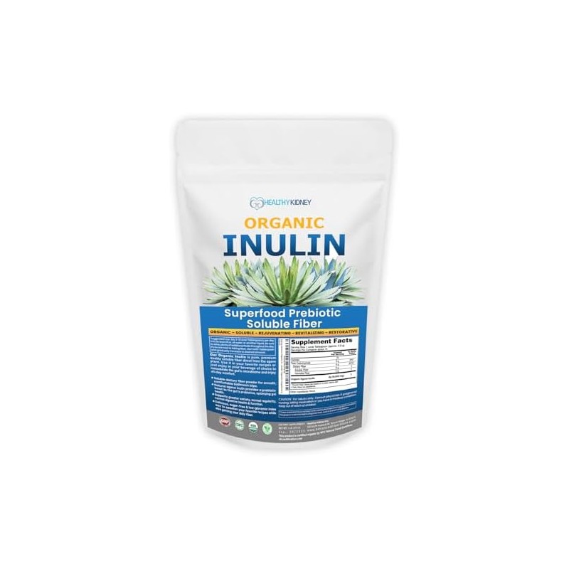 Inulina en polvo 16oz – Fibra soluble prebiótica de agave