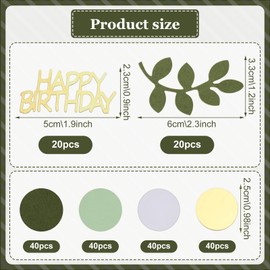ARONRAVE Confetti Birthday Decoration Green, Pack of 200 Confetti Green Table Decoration Birthday Green Happy Birthday Confetti Birthday Green Wedding for Happy Birthday Confetti Birthday Gold Green