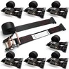 KJE E-Track Ratchet Straps, 8 Pack Black 2" x16' Heavy