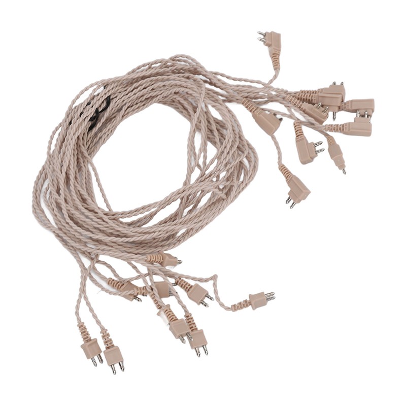 10Pcs 2pin Hearing Aid Cable High Temperature Resistance PVC Reliable