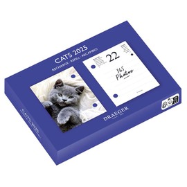 DRAEGER PARIS Yvon 2025 Ephemeris Diary Refill 7 Languages - 365 Sheets from January to December 2025-1 Photo for Each Day of the Year - Cat - FSC® Certified Paper