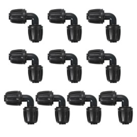sourcing map Pack of 10 1/2 Inch Drip Irrigation Fittings Hose Connector with Locking for 1/2 Inch Hoses (16 mm Outer Diameter) Drip Irrigation Hoses
