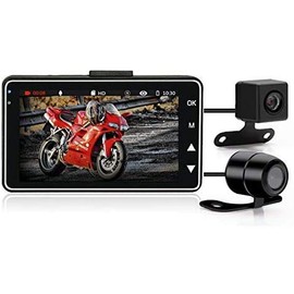 MASO Motorcycle Dash Cameras 3" 1080P HD Action Dual Camera Video Recorder 125° Wide-Angle Lens Night Vision Waterproof Front and Rear Camera