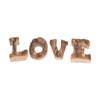 4Pcs Letters Wooden Blocks LOVE Shape Retro Free Standing Decorative