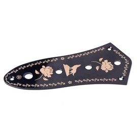 Alnicov Control Plate for Jazz Bass Guitar, Jazz Switch Control Plate with Black Patterns for Jazz Bass Guitars