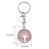 CrystalTears Natural Gemstone Key Fob Tree of Life Pendant Healing