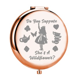 MYOSPARK Wonder Land Inspired Gifts Fairy Tales Gift Do You Suppose She's A Wildflower Compact Makeup Mirror ALS Fans Gift (You Suppose Mirror)
