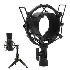 Microphone Shock Mount, Anti Vibration Spider Shockmount, Mic Clip Holder Mount for Round Microphones with a Diameter of 55‑65mm