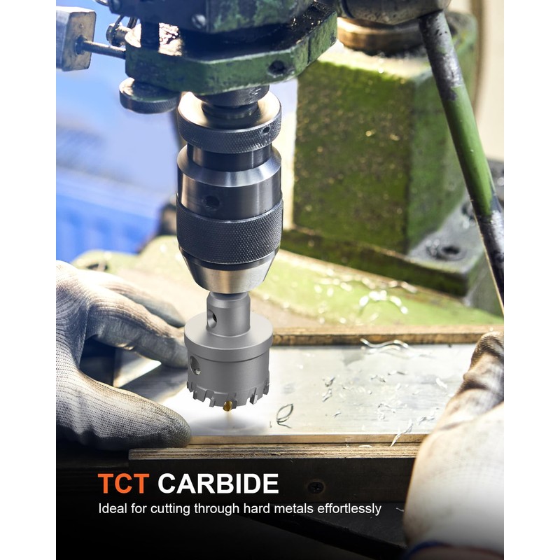 Kolvoii 14 PCS TCT Hole Saw Kit for Hard Metal,