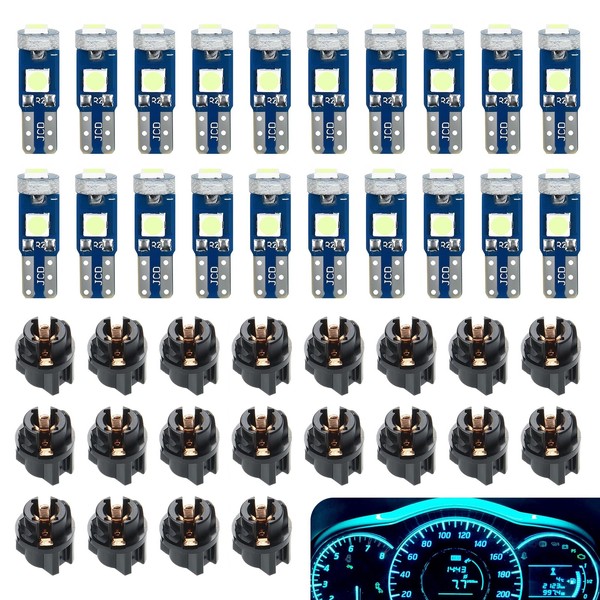 Arwrilt 20 PCS T5 Led Bulb Dash Lights, 3030 3SMD