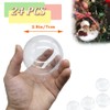 24個パック クリアプラスチック 充填可能オーナメント ボール 2.8インチ/70mm 透明 プラスチック クラフト オーナメント ボール