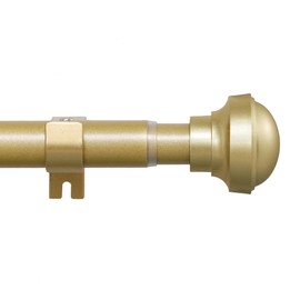 Gold Extra Long Curtain Rods 120 Inch to 170 Inch for Windows, 1 Inch Adjustable Heavy Duty Long Curtain Rods Set, Easy to Install with 3 Brackets, Suitable for Bedroom, Outdoor.